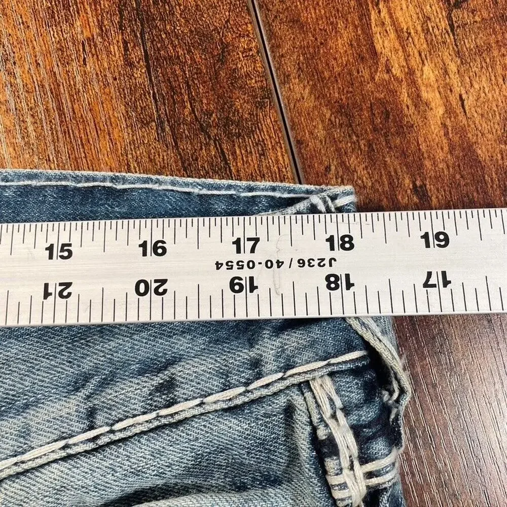 True Religion Jeans Mens 36X32 RARE Straight‎ Flaps Nat Mega T Distress